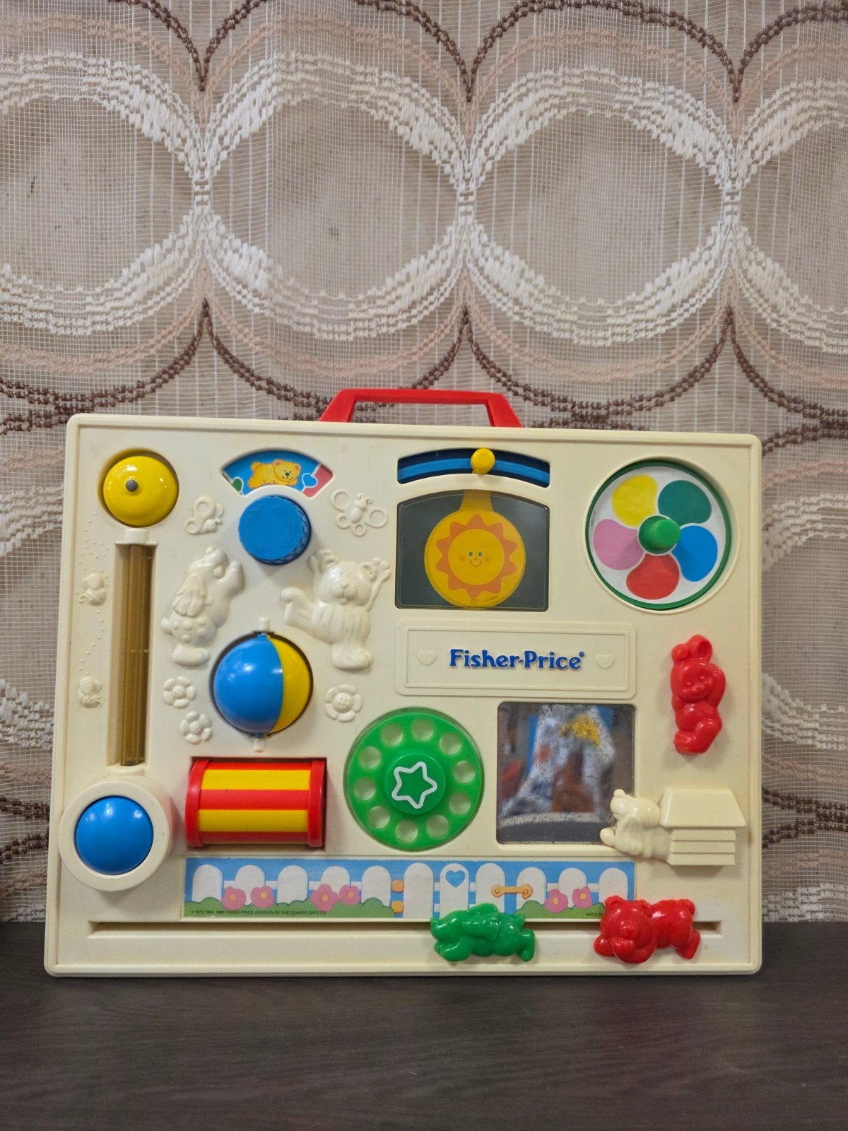 vintage Fisher Price activity center met bevestiging, Fisher price, ., Ophalen of Verzenden, Met geluid