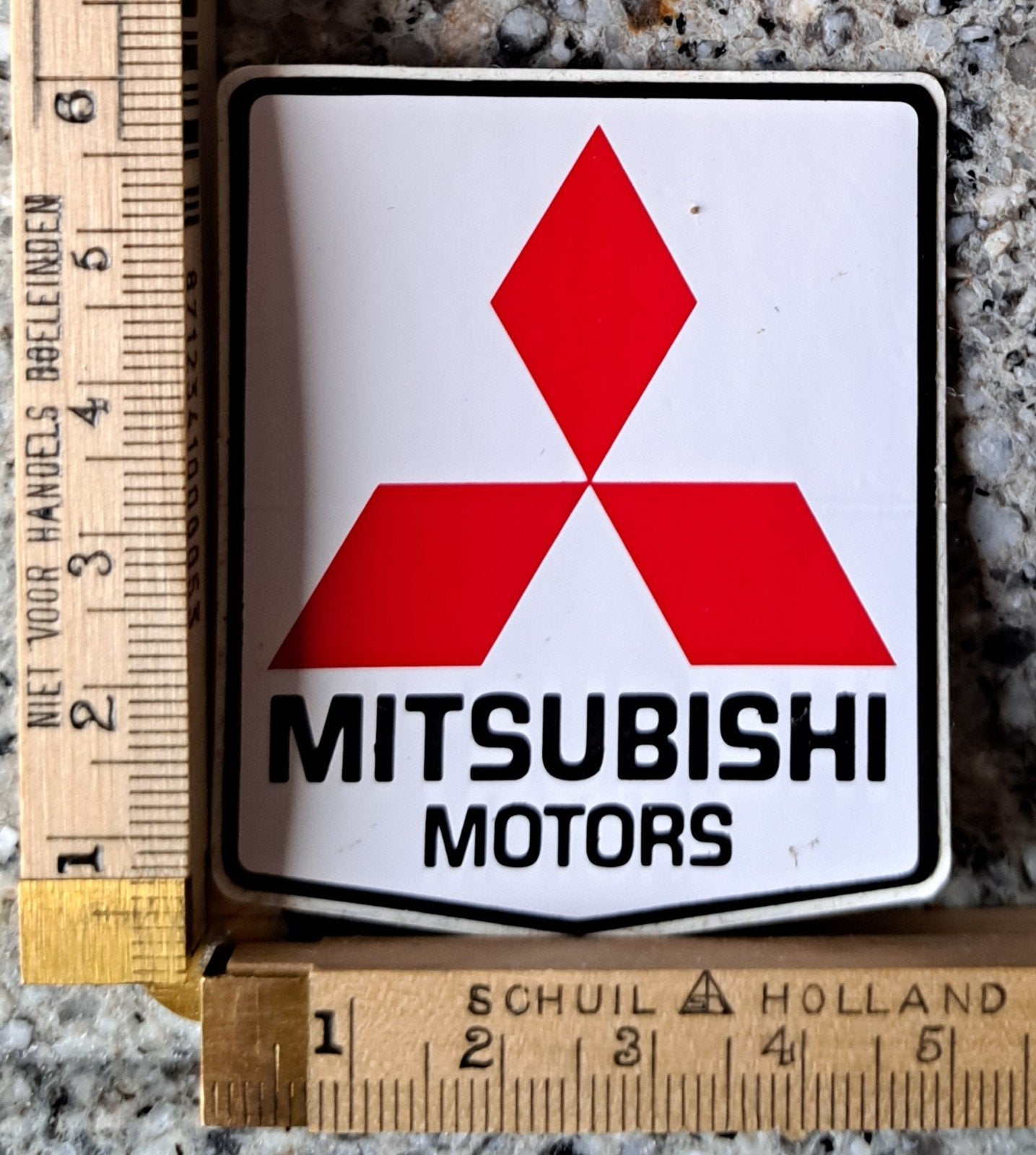 Vintage sticker Mitsubishi Motors merk logo automerk, Ophalen of Verzenden, Zo goed als nieuw, Auto of Motor