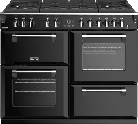 Stoves Richmond Deluxe S1100DF GTG fornuis, Ophalen, 60 cm of meer, 4 kookzones, Zo goed als nieuw