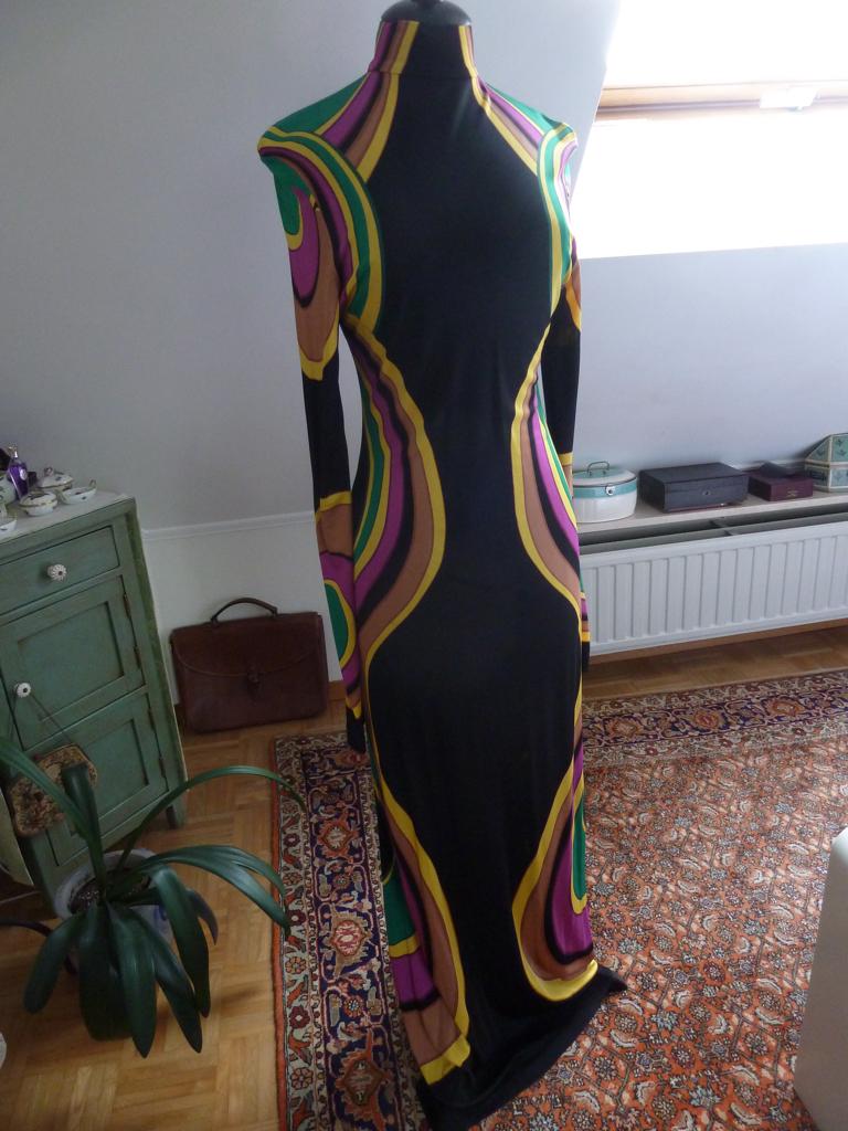 La Double J Rainbow Swirl Magenta Placee Halle maxi jurk nw., Maat 38/40 (M), Verzenden, LA DOUBLE J, Zwart