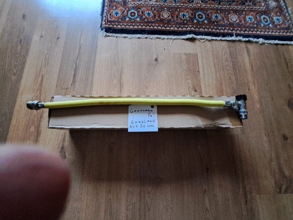 Complete gasslang + gaskraan, Ophalen of Verzenden, Zo goed als nieuw, Douche