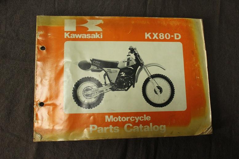 Kawasaki KX80D 1980 motorcycle parts catalogue KX80 D1, Motoren, Ophalen of Verzenden, Kawasaki