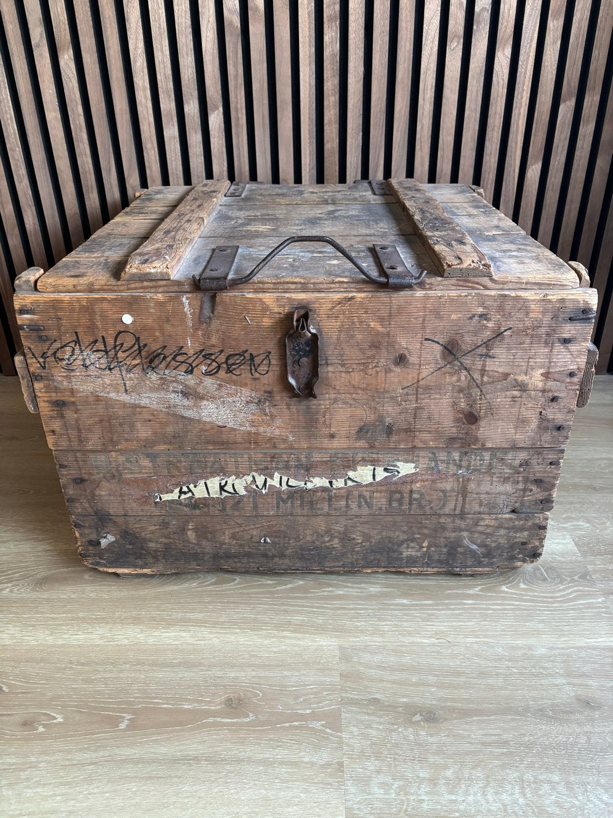 Vintage houten kist - eierkist, Ophalen