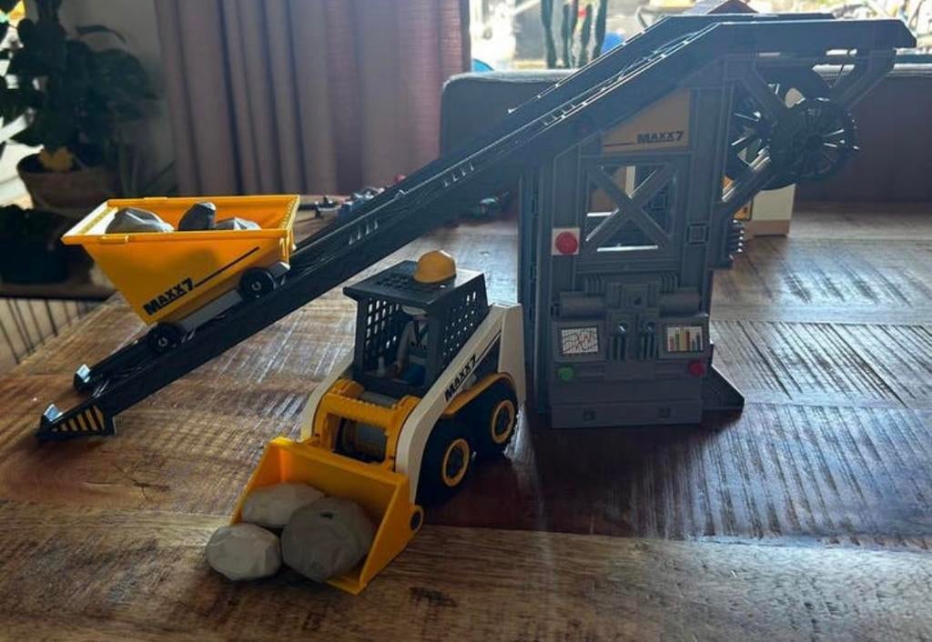 Playmobil - transportband met graafmachine, Ophalen of Verzenden, Gebruikt
