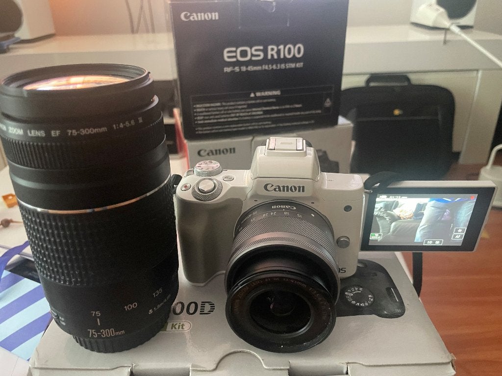 Canon M50 vlog/camera Wifi/NFC Bleuth 2 zoomlenzen fototas, Ophalen, Canon, Zo goed als nieuw, 24 megapixels