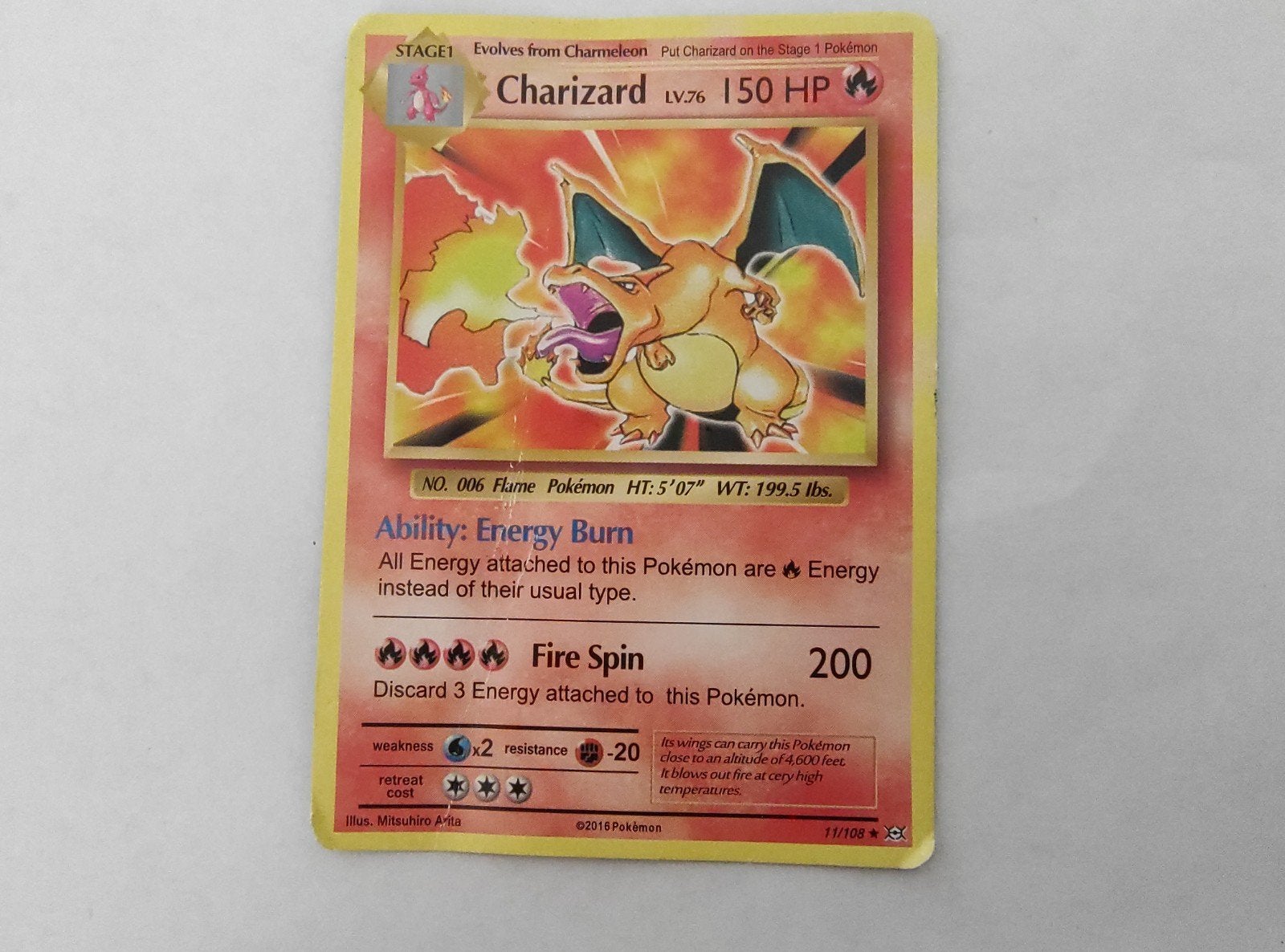 Charizard Pokémon Kaart - Holo - 11/108 - XY Evolutions, Hobby en Vrije tijd, Verzamelkaartspellen | Pokémon, Ophalen of Verzenden