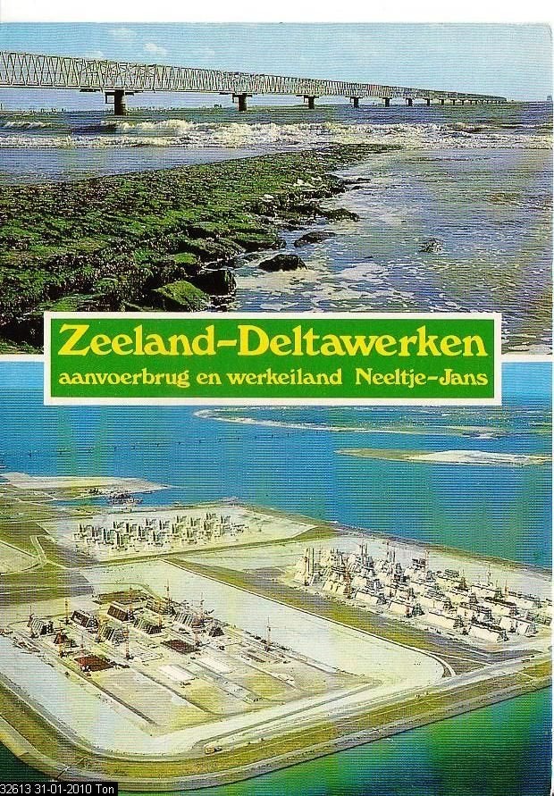Ansichtkaart  	Zeeland	Deltawerken	Neeltje Jans	2-luik, Verzenden, 1980 tot heden, Gelopen, Zeeland