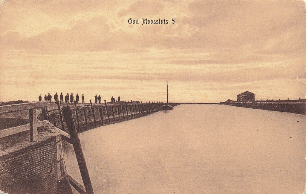 JP443 Tulpkaart Maassluis Oud Maassluis 5 ca 1910, Verzamelen, Verzenden, Voor 1920, Ongelopen, Zuid-Holland