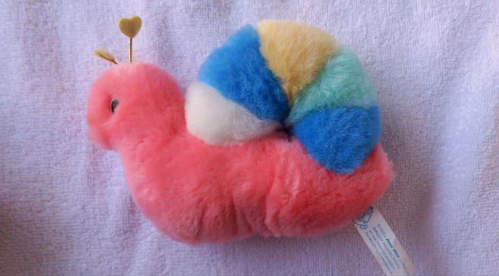 Vintage knuffel slak happy horse, Kinderen en Baby's, Speelgoed | Knuffels en Pluche, Ophalen of Verzenden, Zo goed als nieuw