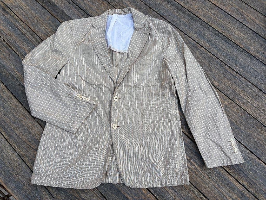 René Lezard blazer / colbert, René Lezard, Maat 48/50 (M), Beige, Ophalen of Verzenden