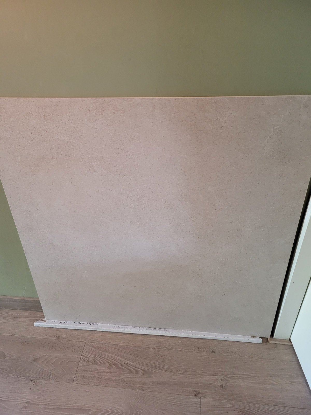 Beige beton look Keramische vloer/ wandtegel, Ophalen, 60 cm of meer, Nieuw, Minder dan 5 m²