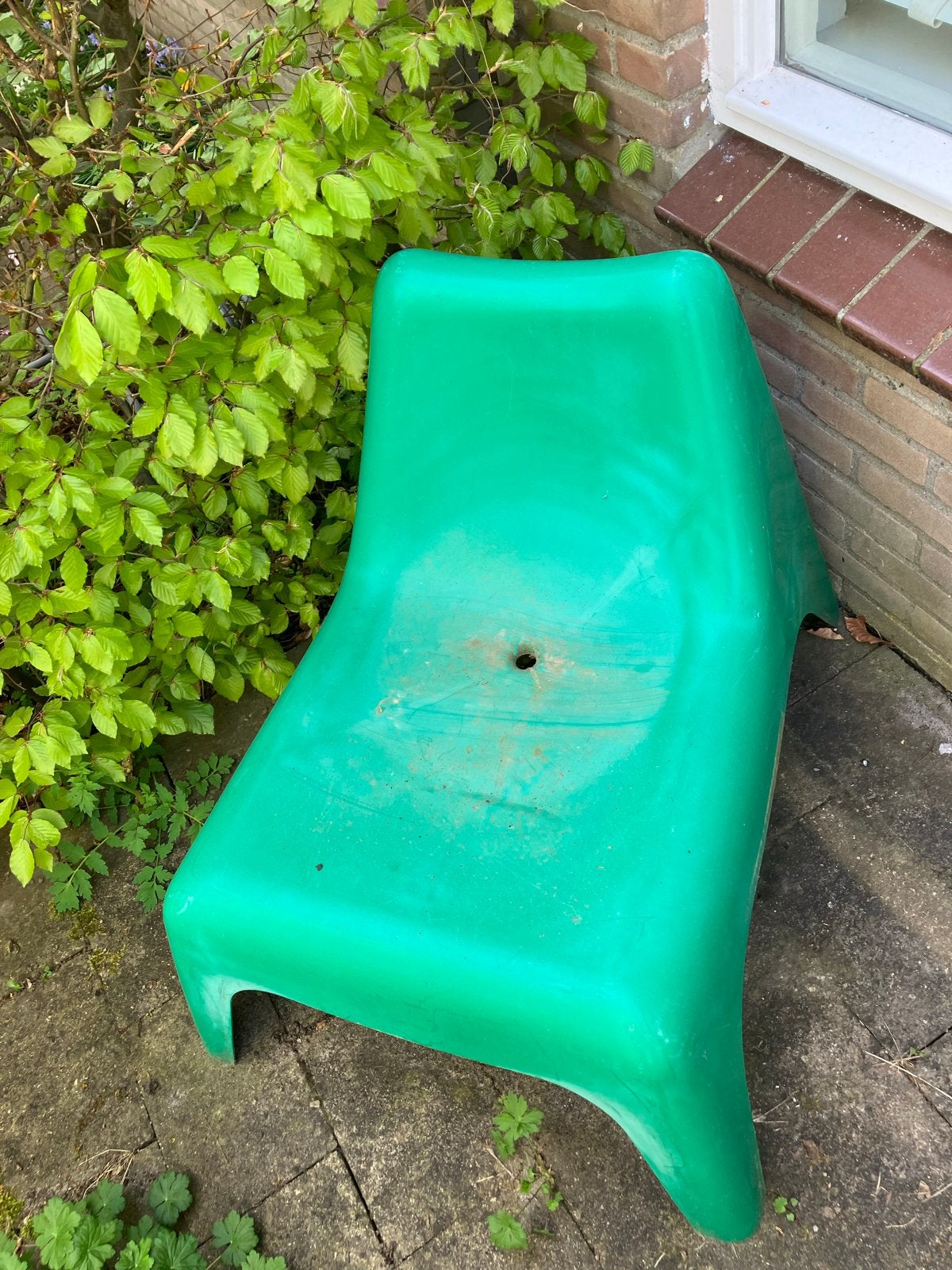 4 groene IKEA PS tuin lounge stoelen (2 klein, 2 groot), Ophalen, Gebruikt, Kunststof
