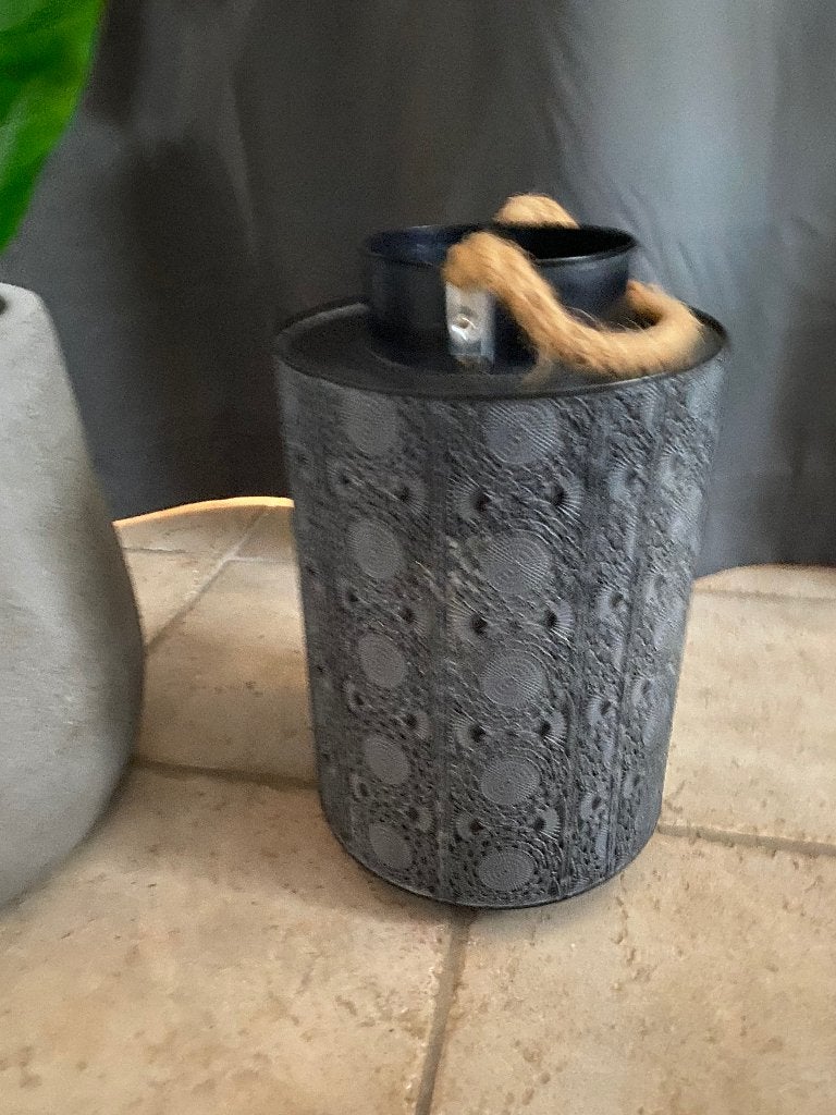 Groot windlicht, Huis en Inrichting, Woonaccessoires | Kandelaars en Kaarsen, Ophalen, Zo goed als nieuw, Hout, Windlicht