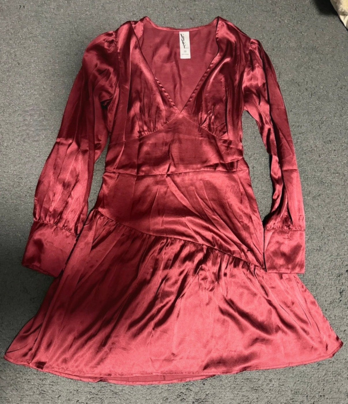 Satijnen Jurk - Maat M, Verzenden, Gedragen, Maat 38/40 (M), Rood