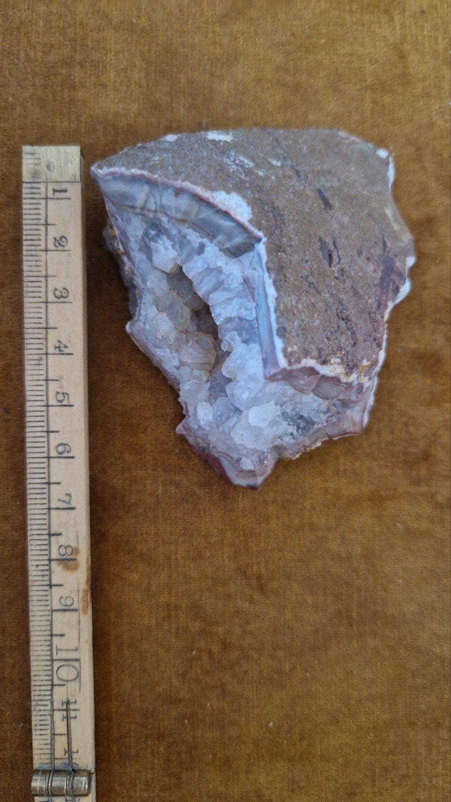 Prachtige Geode met Kwarts Kristallen, Verzamelen, Mineralen en Fossielen, Ophalen of Verzenden, Mineraal