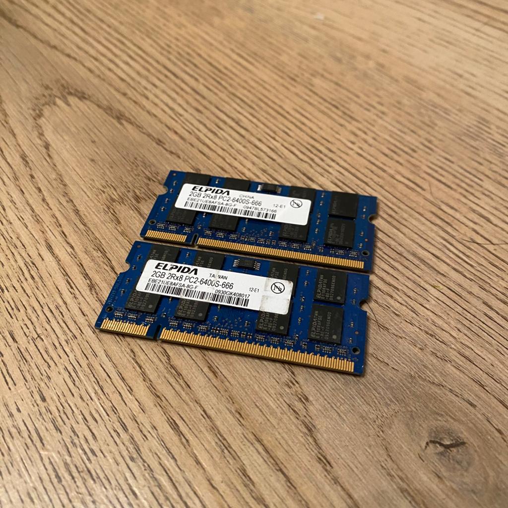 Elpida 4GB 2Rx8 DDR2 800MHz ( 2x 2GB ), Computers en Software, RAM geheugen, Gebruikt, Ophalen of Verzenden, 800 MHz, DDR2