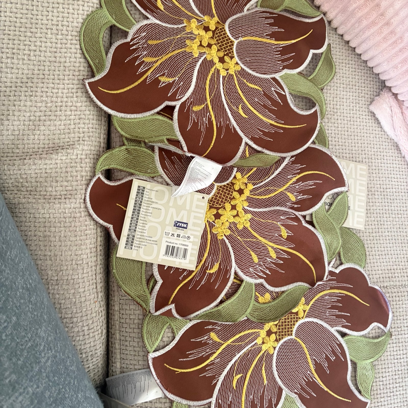 Nieuwe JYSK BONDERROSE Doily - 3 stuks, Ø 30 cm, Ophalen of Verzenden, Nieuw, Rond