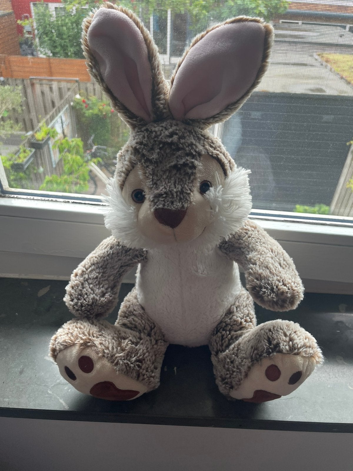 Grote zachte knuffel konijn haas groot zacht, Ophalen of Verzenden, Zo goed als nieuw, Konijn