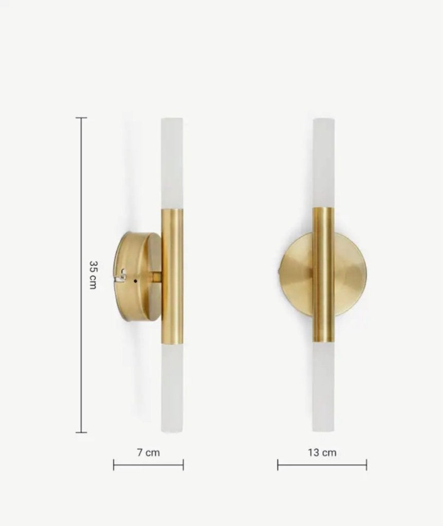 Wandlamp 2 stuks – messing/goud – nieuw, Ophalen of Verzenden, Nieuw, Wandlamp, Goud