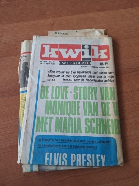 Kwik 1980 LUV Miss Abba Billy Joel Elvis Mike Oldfield, Ophalen of Verzenden, 1960 tot 1980, Buitenland, Krant