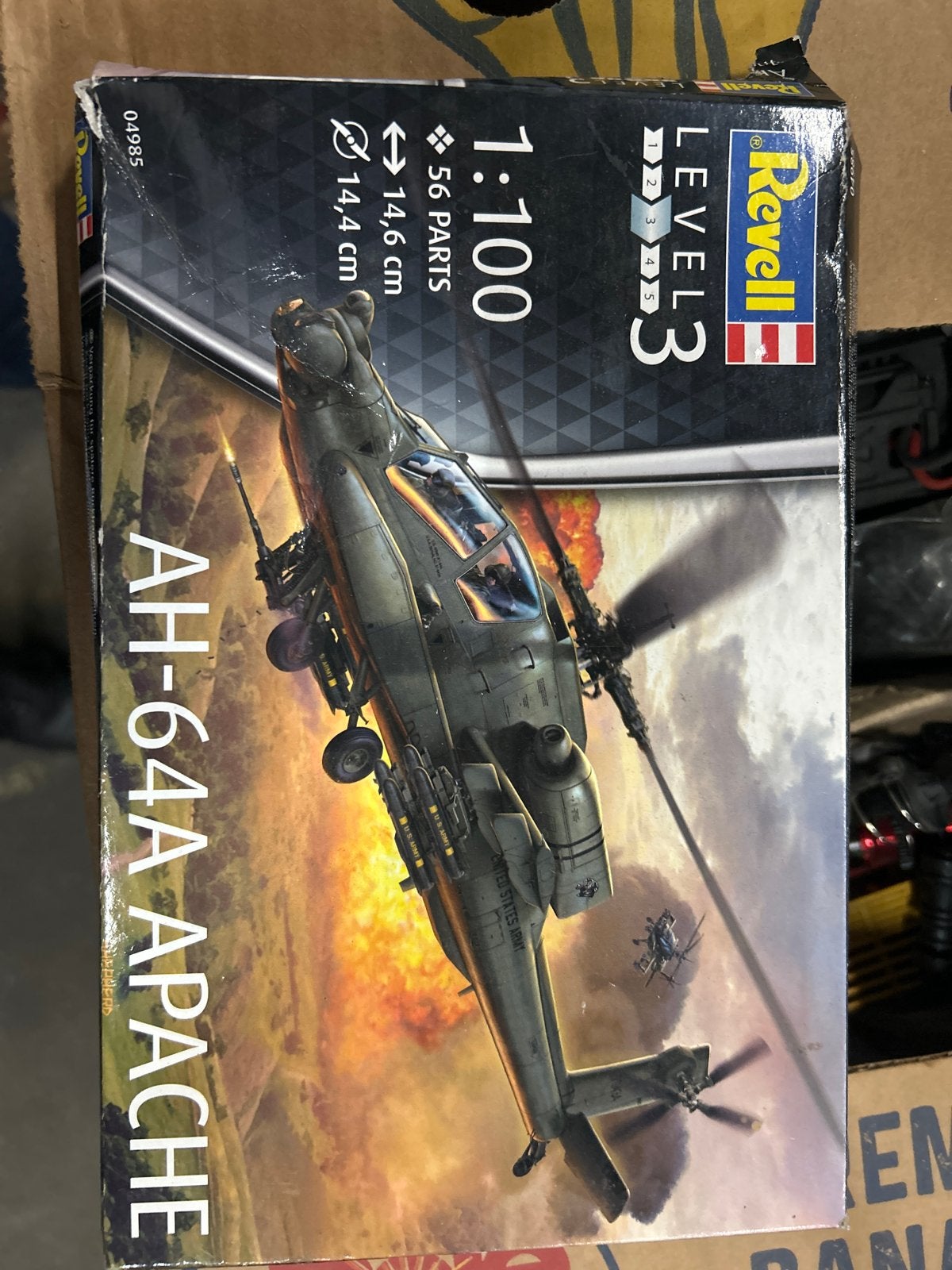 Revell AH-64A Apache Modelbouw Helikopter 1:100, Ophalen, 1:72 tot 1:144, Nieuw, Revell