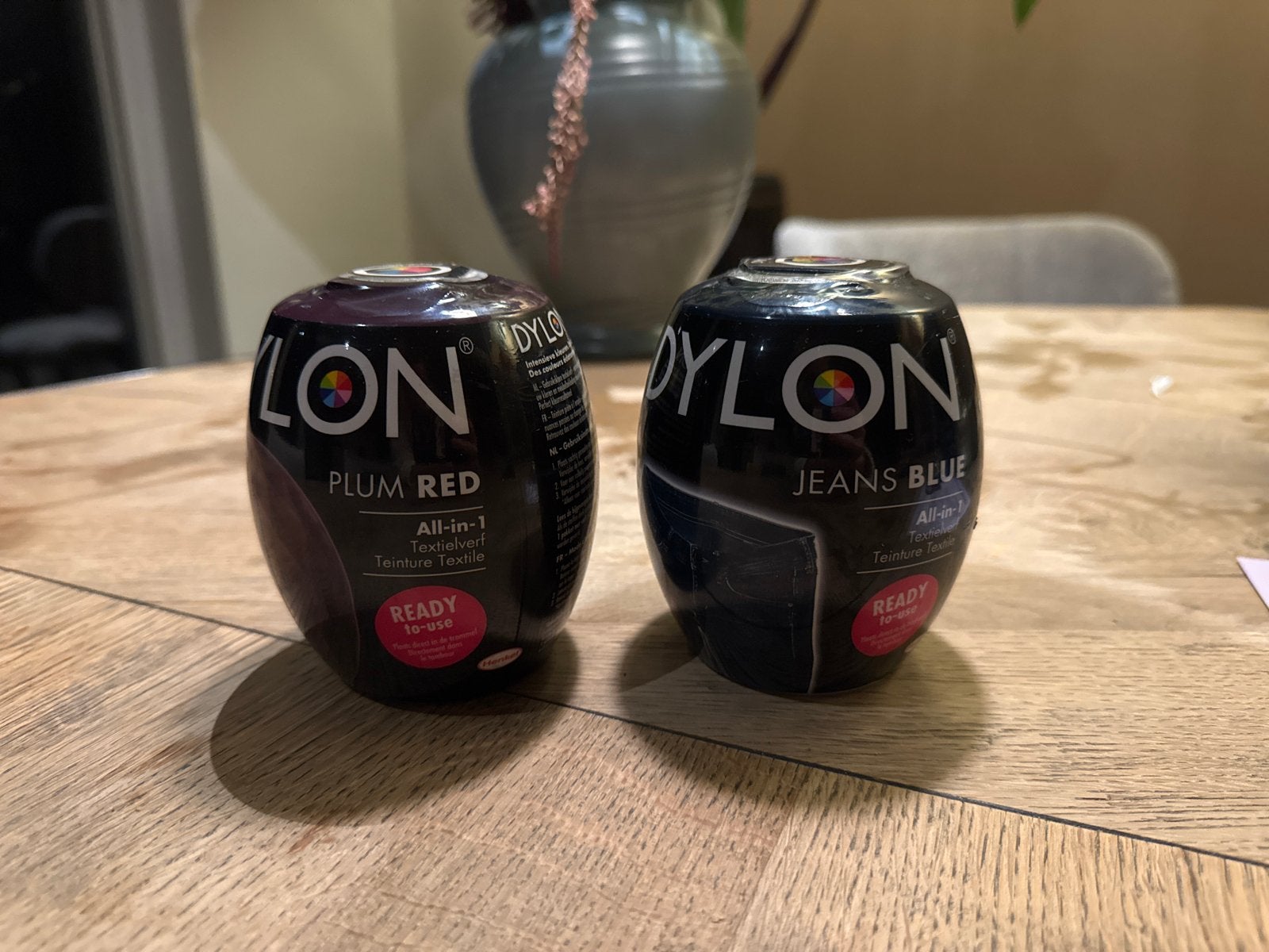 Dylon All-in-1 Textielverf - Plum Red & Jeans Blue, Ophalen, Overige thema's, Textiel, Nieuw