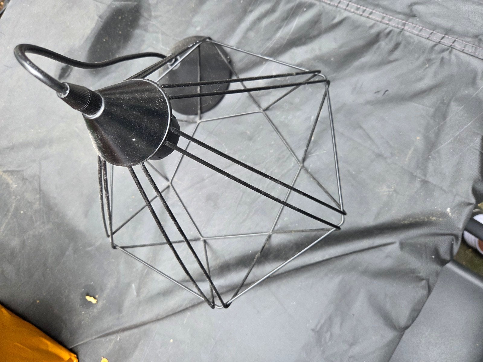 Zwarte geometrische hanglamp - Modern design, Ophalen, Minder dan 50 cm, Gebruikt, Modern, Geometrisch