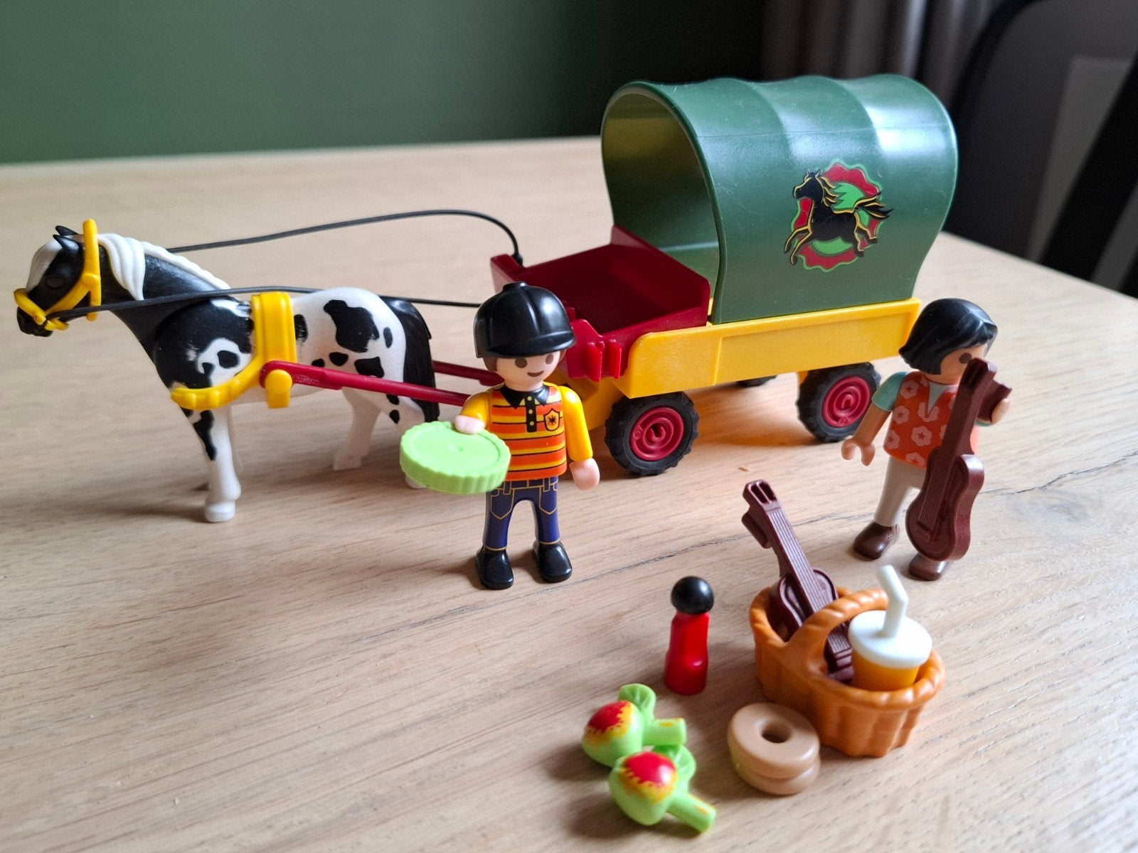 Playmobil paard met huifkar , 6948, Ophalen of Verzenden, Zo goed als nieuw
