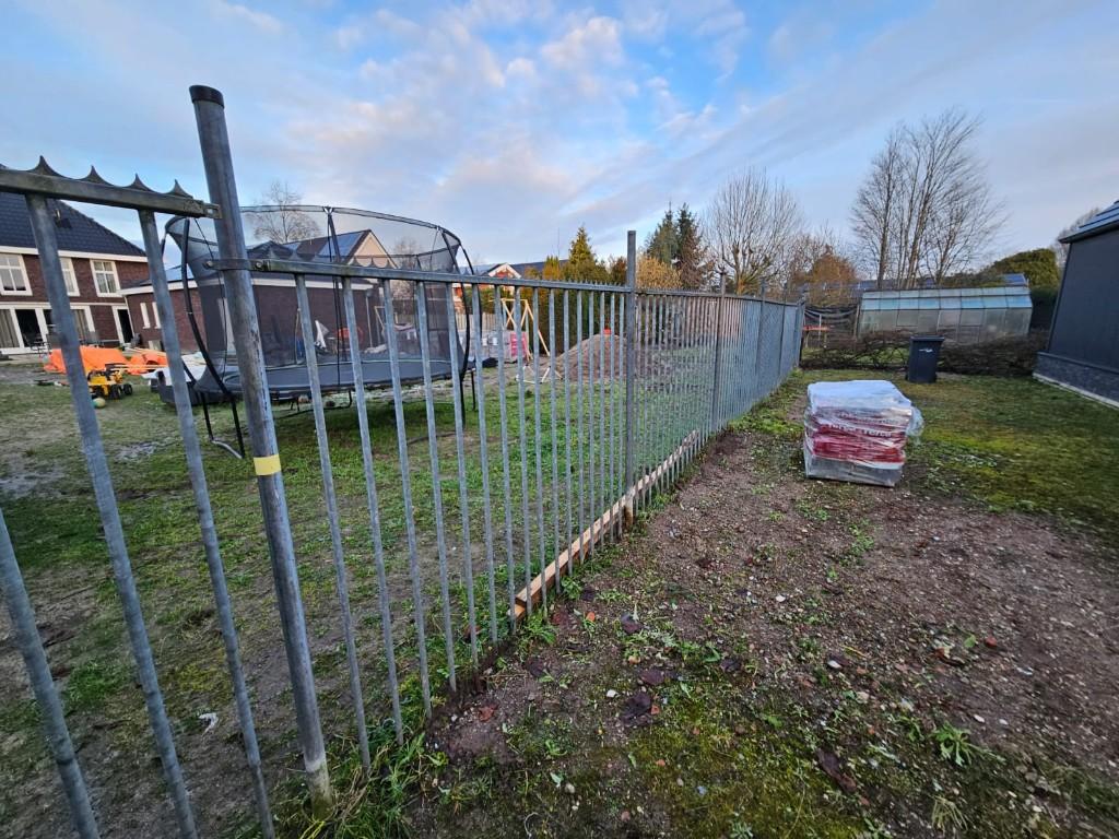 Spijlen hekwerk, spijlenframe, erfscheiding,, Tuin en Terras, Ophalen, Gebruikt, IJzer, Spijlenhekwerk