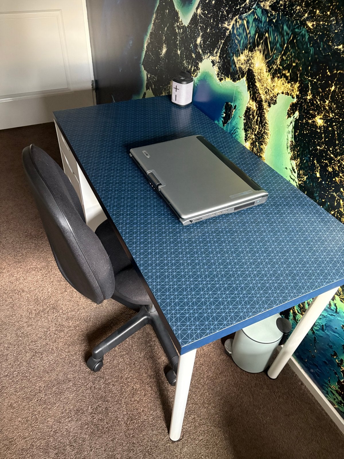 Bureau met ladenblok (los) - 120x60x73 cm incl. stoel, Kunststof, Gebruikt, 100 tot 150 cm, 5 laden of meer