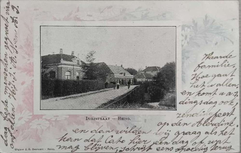 Dorpstraat Heino (Overijssel) – ca. 1905, Verzenden, Voor 1920, Gelopen, Overijssel