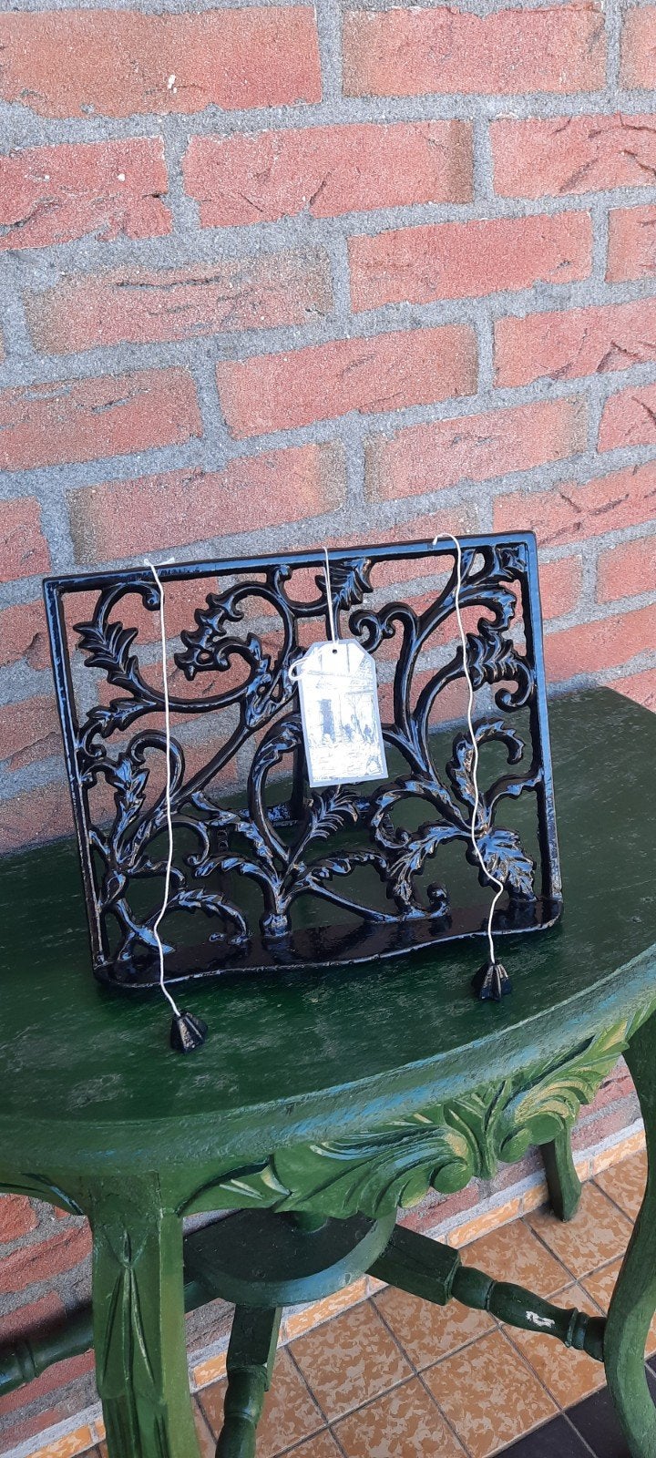 Gietijzeren kookboek standaard. Zwart, Huis en Inrichting, Woonaccessoires | Overige, Overige materialen, Nieuw, Ophalen of Verzenden