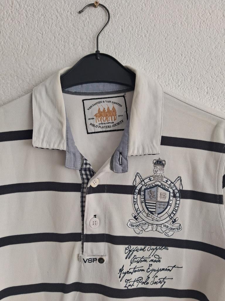 Van Santen & Van Santen Polo Shirt - Maat M, Maat 48/50 (M), Wit, Ophalen of Verzenden, Zo goed als nieuw