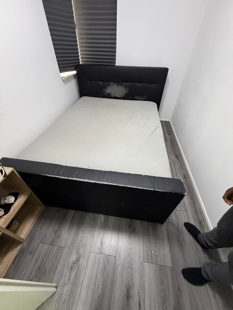 Boxspring 180x200, gratis afhalen, Gebruikt, Tweepersoons, Ophalen of Verzenden, 180 cm