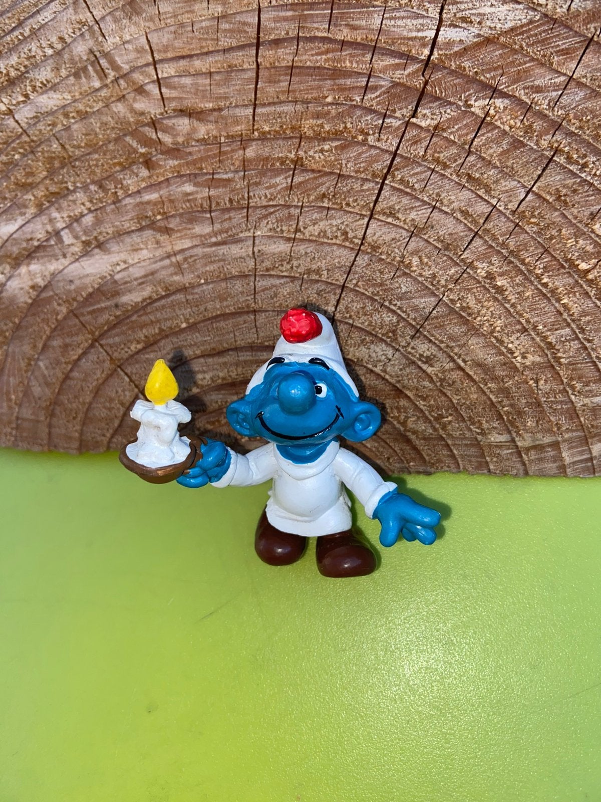 Smurfen smurf met kaars, Ophalen of Verzenden, Zo goed als nieuw, Verschillende Smurfen