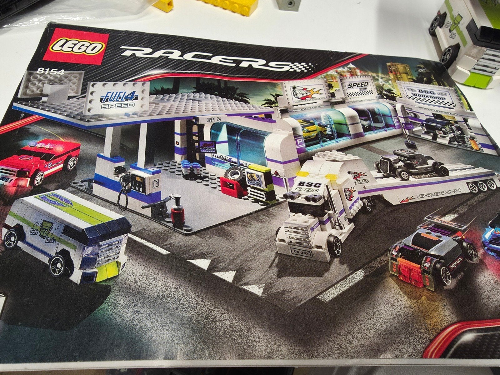 Lego 8154 street customs garage en benzine pomp, Lego, Ophalen of Verzenden, Zo goed als nieuw, Racers