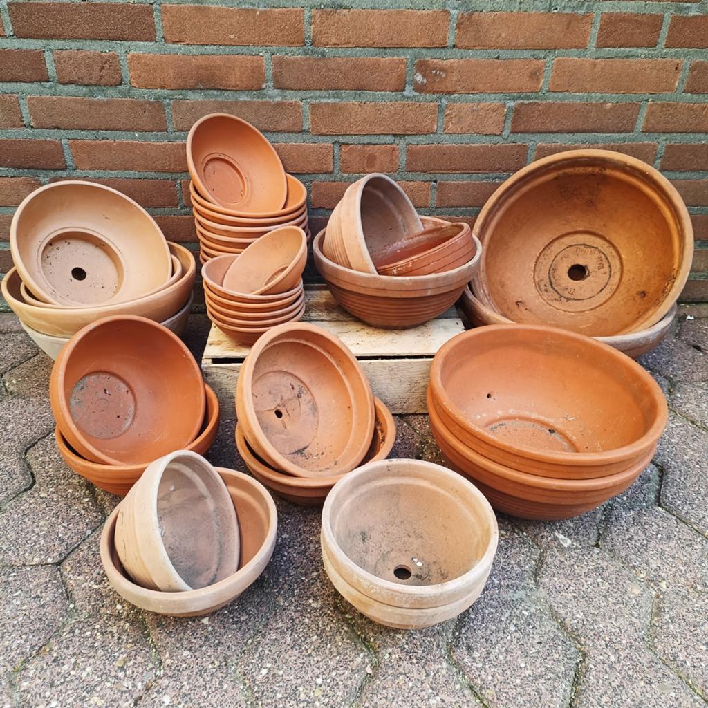 Verschillende Terracotta kommen D14 tm 32cm, Tuin en Terras, Bloempotten, Ophalen, Rond, Minder dan 25 cm, Minder dan 40 cm