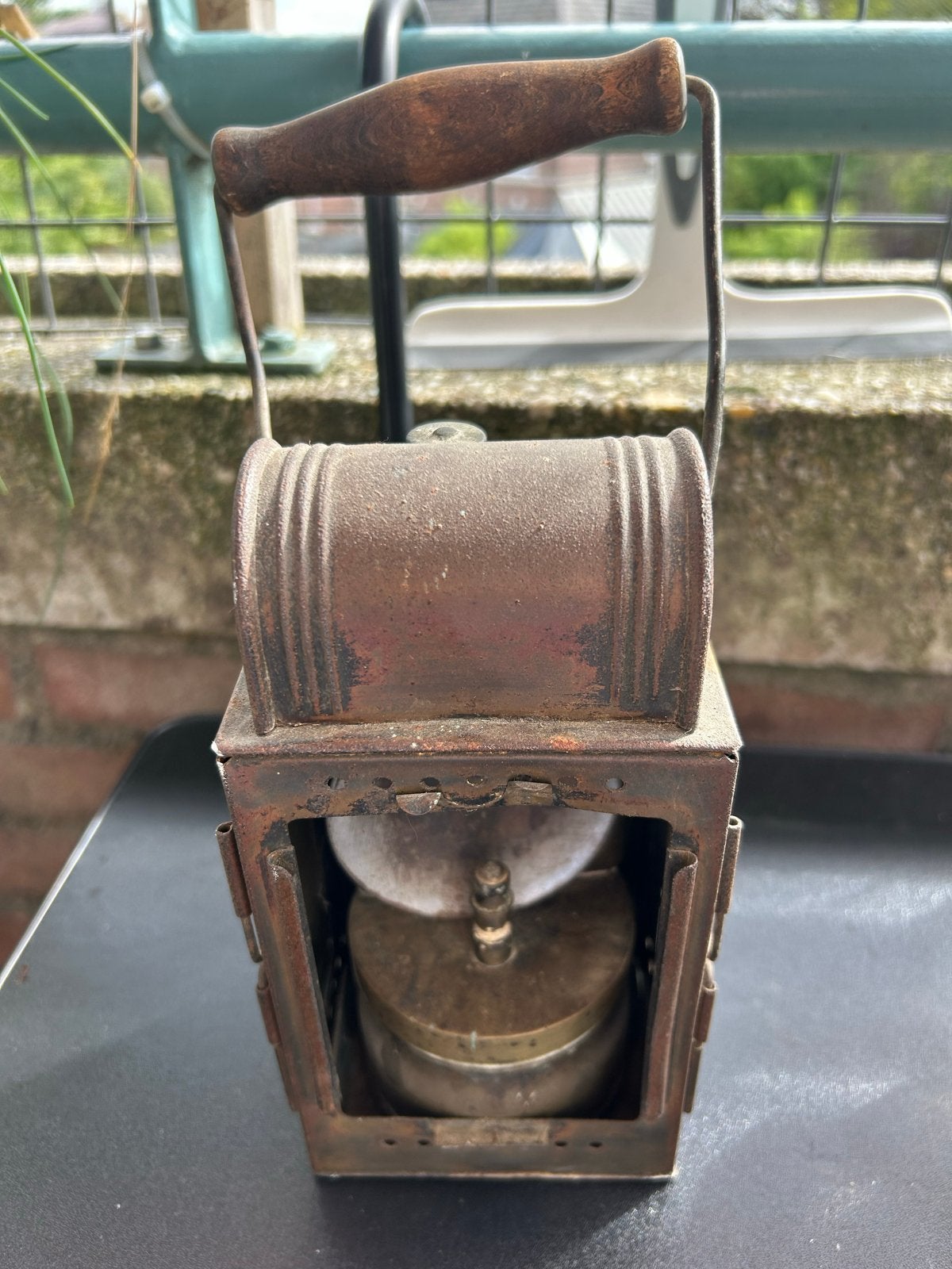 Antieke spoorweglamp van Gebr. Smink  Amersfoort, Ophalen of Verzenden, Gebruikt, Trein, Overige typen