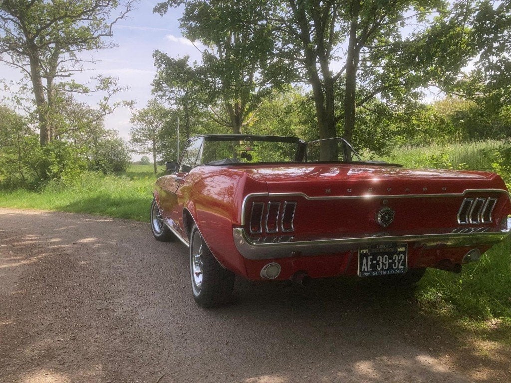 Ford Mustang 1967 Rood, Achterwielaandrijving, 4800 cc, Cabriolet, Leder