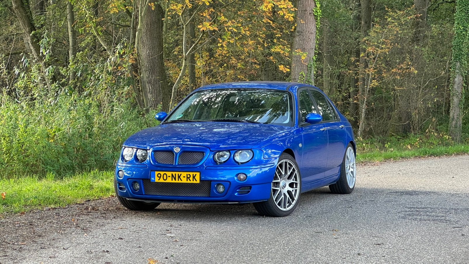 MG ZT 2.5 190 2003 Blauw, Auto's, Voorwielaandrijving, Blauw, Leder en Stof, ZT