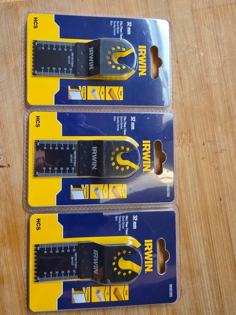IRWIN Multitool Zaagjes 32mm HCS - 3 Stuks Nieuw, Ophalen of Verzenden, Nieuw