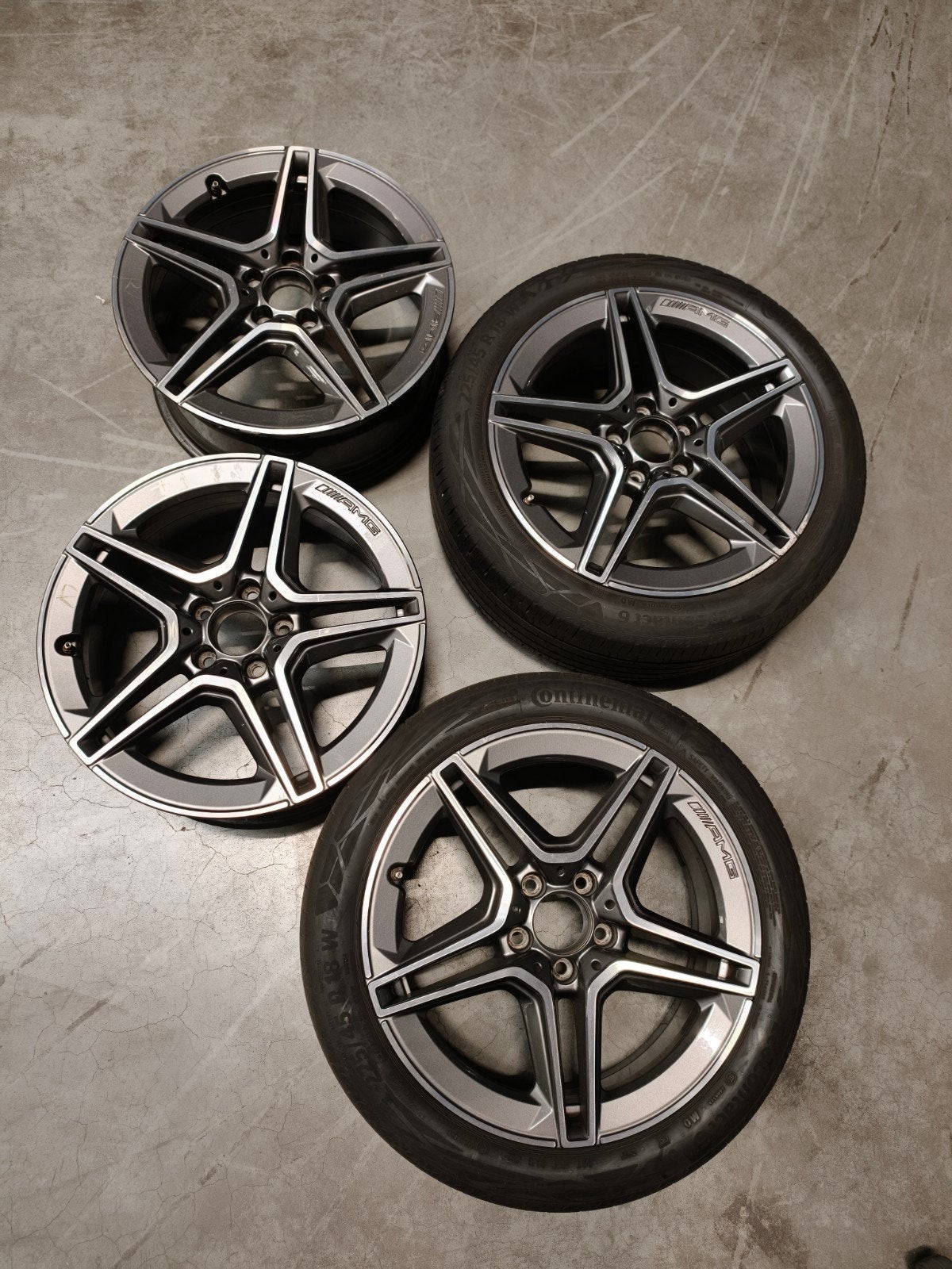 Originele Mercedes AMG 18 inch velgen, Auto-onderdelen, Banden en Velgen, Ophalen, 18 inch, Velg(en)