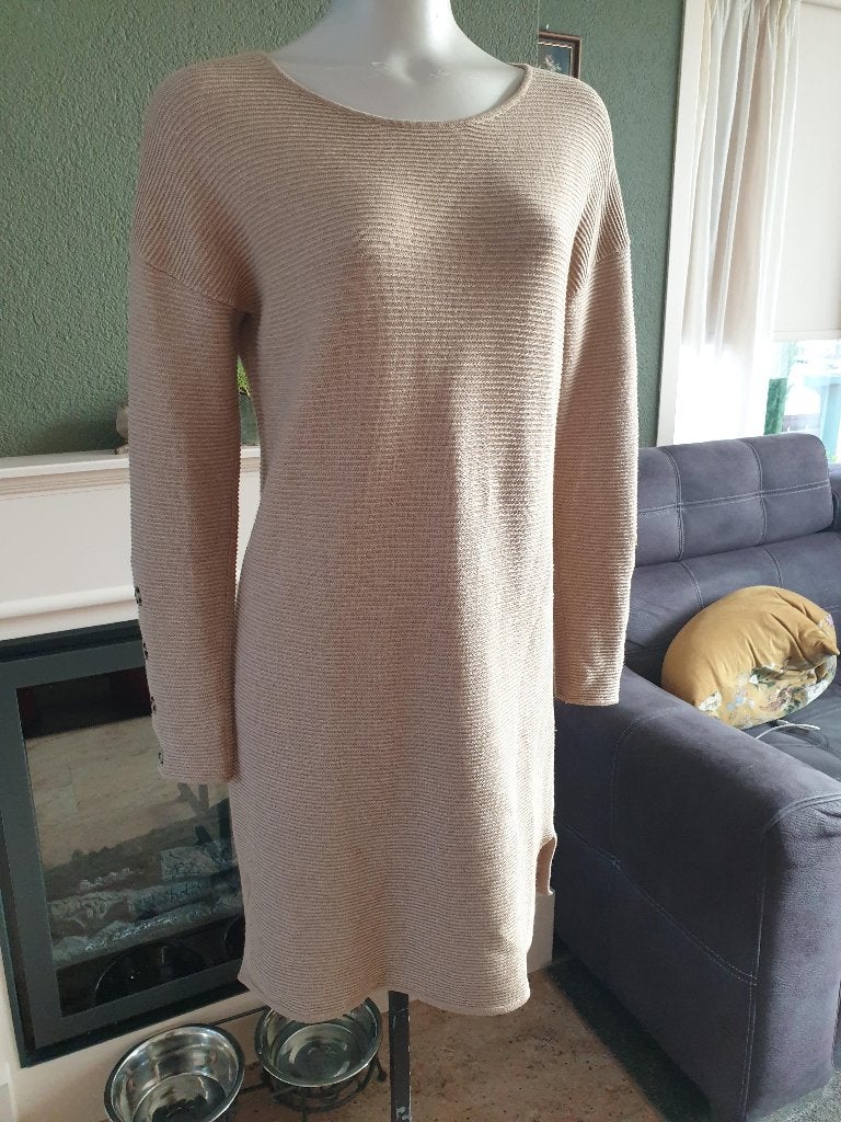 Kiabi warme bruine trui jurk mt XS 34 knopen, Kleding | Dames, Bruin, Verzenden, Zo goed als nieuw, Kiabi