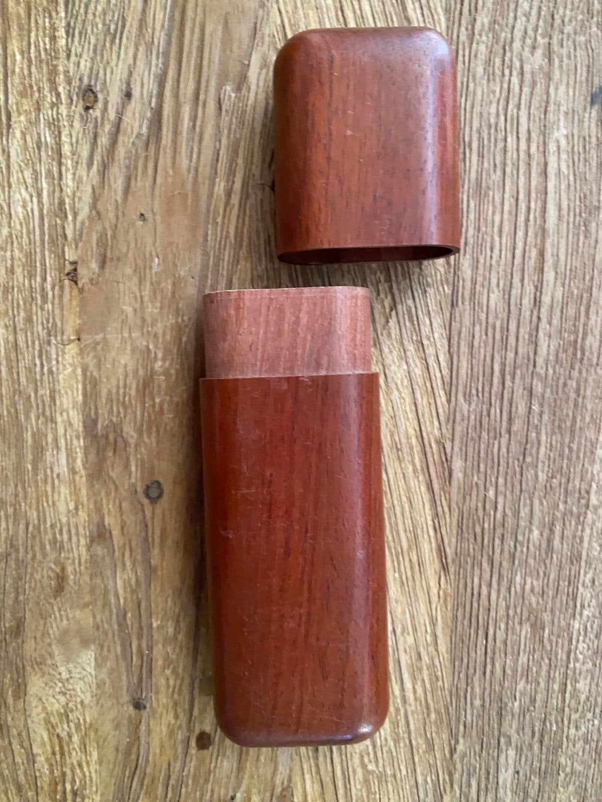 Houten Sigarenkoker voor 2 Sigaren - Max 16,5 cm, Verzamelen, Ophalen of Verzenden, Gebruikt, Overige typen