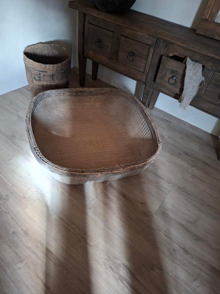 Prachtige authentieke chinese rijstmand XXL, Huis en Inrichting, Ophalen, Zo goed als nieuw, Rechthoekig, Hout