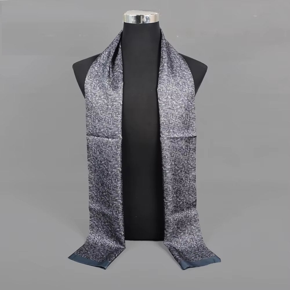 Grijze zijde heren sjaal (kravat sjieke das), Kleding | Heren, Mutsen, Sjaals en Handschoenen, Verzenden, Nieuw, Overige maten
