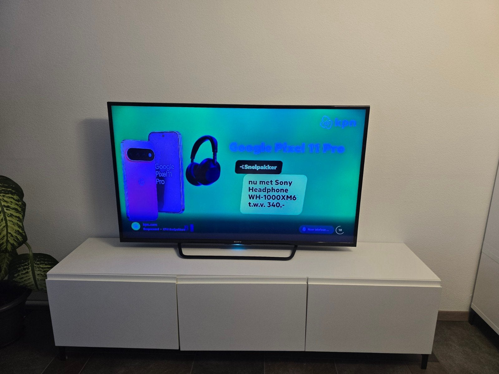 Sony Bravia smart tv  4k 55 inch, Ophalen, Gebruikt, 100 tot 150 cm, Minder dan 100 cm