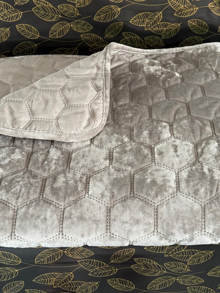 Unique Living Peggy 1-persoons bedsprei grijs, Eenpersoons, Ophalen of Verzenden, Zo goed als nieuw, Overige merken