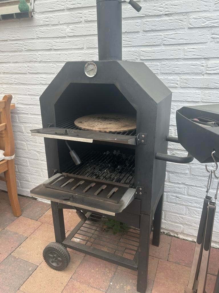 Hout gestookte pizzaoven, Ophalen, Gebruikt