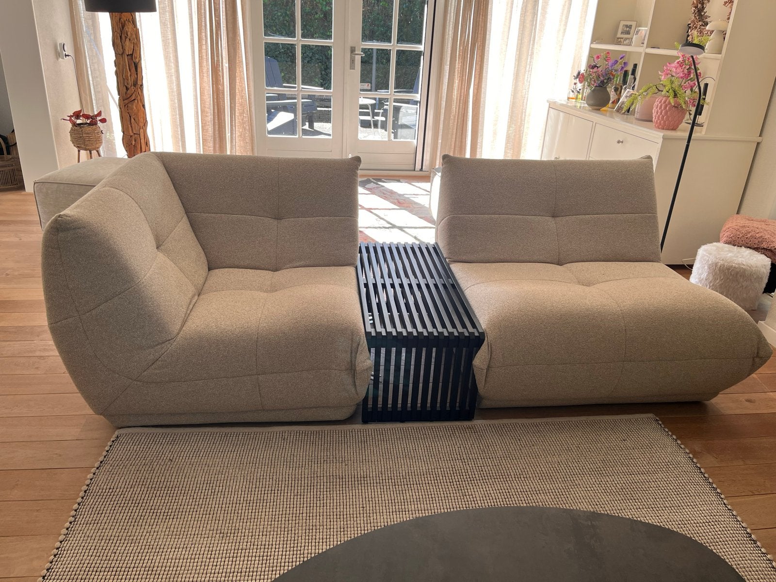 Moderne bank element  - Comfortabel en Stijlvol, Ophalen, 100 tot 125 cm, Driepersoons, Zo goed als nieuw